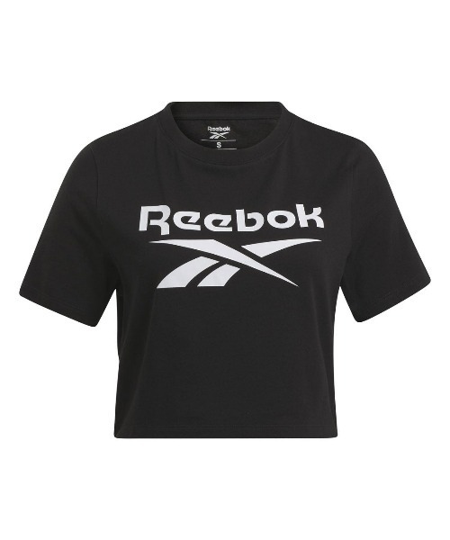 Reebok(リーボック)の「ビッグロゴ クロップTシャツ / IDENTITY BIG LOGO CROP TEE(Tシャツ/カットソー・レディース・ライトグレー/ブラック/ホワイト系その他・LARGE/MEDIUM/SMALL/XX-LARGE/X-LARGE/X-SMALL)」の6枚目の写真