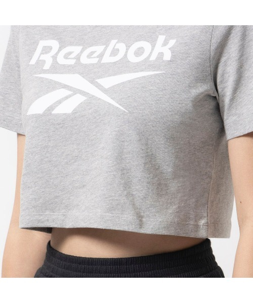 Reebok(リーボック)の「ビッグロゴ クロップTシャツ / IDENTITY BIG LOGO CROP TEE(Tシャツ/カットソー・レディース・ライトグレー/ブラック/ホワイト系その他・LARGE/MEDIUM/SMALL/XX-LARGE/X-LARGE/X-SMALL)」の12枚目の写真