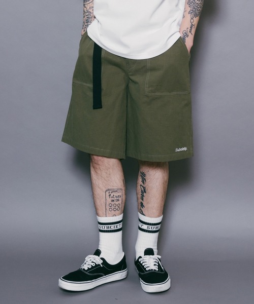 Subciety（サブサエティ）の「BAKER SHORTS（その他パンツ・メンズ・ベージュ/オリーブ/ブラック・X-LARGE/LARGE/MEDIUM/SMALL）」の4枚目の写真
