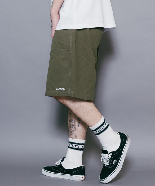 Subciety（サブサエティ）の「BAKER SHORTS（その他パンツ・メンズ・ベージュ/オリーブ/ブラック・X-LARGE/LARGE/MEDIUM/SMALL）」の5枚目の写真