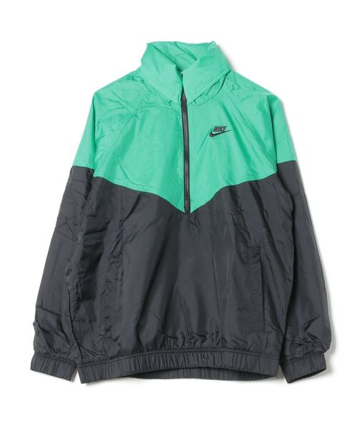 NIKE(ナイキ)の「ナイキ NIKE ナイキ クラブ ウーブン トラック ジャケット UL(ジャージ・メンズ・ブラック×グリーン・LL/3L/S/M/L)」の1枚目の写真