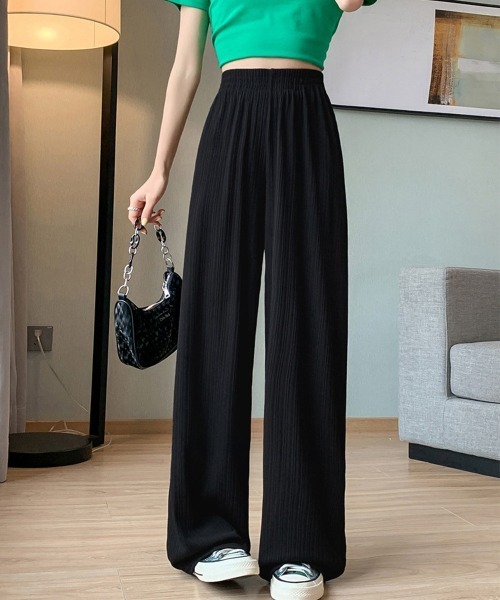 Miniministore（ミニミニストア）の「セミワイドパンツ プリーツパンツ 美脚（スラックス・レディース・グレー/ブラウン/グリーン/アイボリー/ブラック・XL/M/XXL/L）」の22枚目の写真