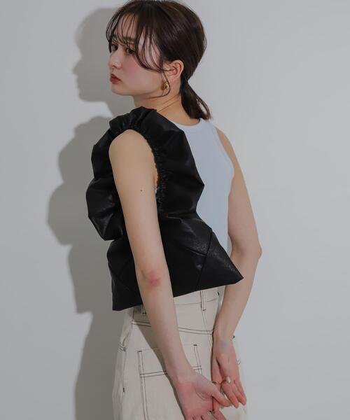 SENSE OF PLACE by URBAN RESEARCH（センスオブプレイスバイアーバンリサーチ）の「ギャザーハンドバッグ（ハンドバッグ・レディース・アイボリー/ブラック/レッド・ONE）」の14枚目の写真