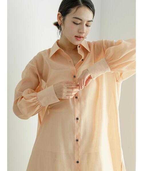 Te chichi（テチチ）の「シアーミニシャツワンピース（ワンピース・レディース・オレンジ/ブルー/オフホワイト・F）」の15枚目の写真