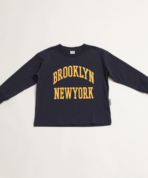 and D. petit main（アンドディープティマイン）の「アソートカレッジプリント長袖T（Tシャツ/カットソー・キッズ・ネイビー/オートミール/オフホワイト/ライトピンク・90cm/100cm/110cm/120cm/130cm）」の6枚目の写真