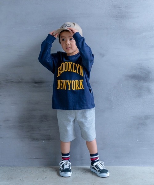 and D. petit main（アンドディープティマイン）の「アソートカレッジプリント長袖T（Tシャツ/カットソー・キッズ・ネイビー/オートミール/オフホワイト/ライトピンク・90cm/100cm/110cm/120cm/130cm）」の20枚目の写真