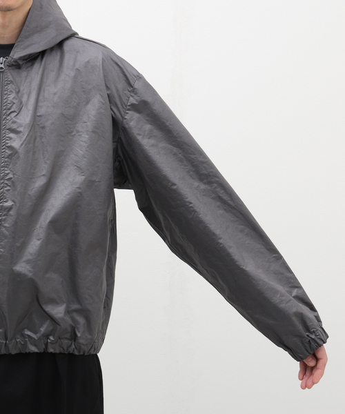 EDIFICE LA BOUCLE（エディフィスラブークル）の「【LA BOUCLE / ラブ―クル】NY/PE メモリーヴィンテージ タンブラー フード ブルゾン（マウンテンパーカー・メンズ・チャコールグレー/カーキ・FREE）」の16枚目の写真