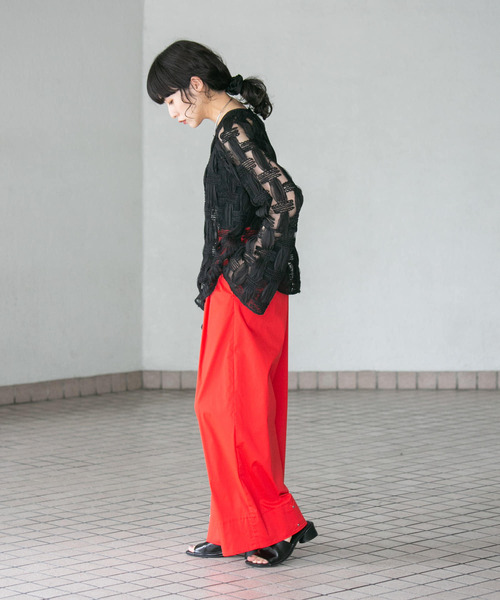 KBF（ケイビーエフ）の「バテンレースブラウス（シャツ/ブラウス・レディース・アイボリー/ブラック・ONE）」の21枚目の写真