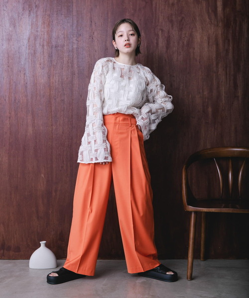 KBF（ケイビーエフ）の「バテンレースブラウス（シャツ/ブラウス・レディース・アイボリー/ブラック・ONE）」の10枚目の写真