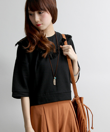 WEGO | WEGO/ フリンジ7分袖スウェット(スウェット)