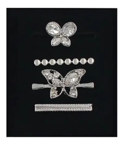 TONE SELECT GOODS（トーンセレクトグッズ）の「【float】Apple Watch/アップルウォッチ/4連 バタフライ ビジュー バンド ベルト アクセサリー（アナログ腕時計・レディース・ピンクゴールド/マルチ/シルバー・FREE）」の5枚目の写真