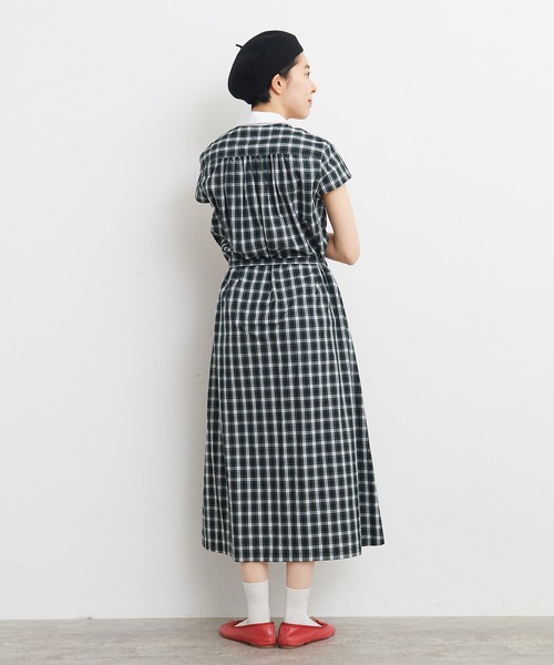 CHILD WOMAN（チャイルドウーマン）の「☆ギザタータン キャップスリーブ クレリックシャツワンピース（ワンピース・レディース・グリーン/レッド・FREE）」の12枚目の写真