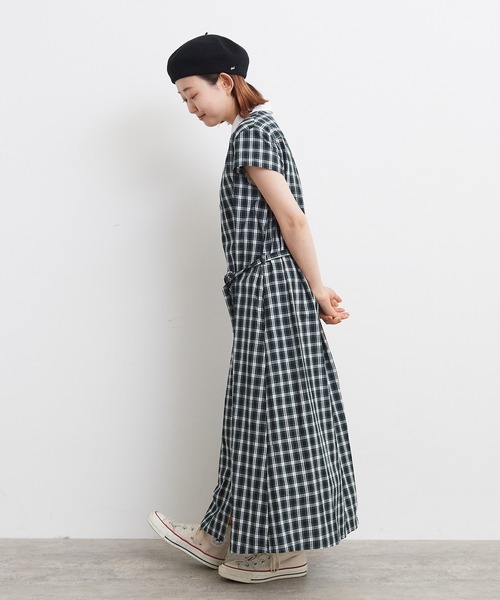 CHILD WOMAN（チャイルドウーマン）の「☆ギザタータン キャップスリーブ クレリックシャツワンピース（ワンピース・レディース・グリーン/レッド・FREE）」の16枚目の写真