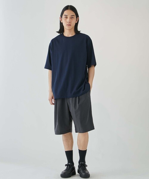 ATON エイトン 4→L スビンコットン 半袖 Tシャツ カットソー ネイビー ATON エイトン 4→L スビンコットン 半袖 Tシャツ カットソー