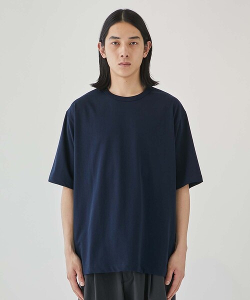 ATON エイトン 4→L スビンコットン 半袖 Tシャツ カットソー ネイビー ATON エイトン 4→L スビンコットン 半袖 Tシャツ カットソー