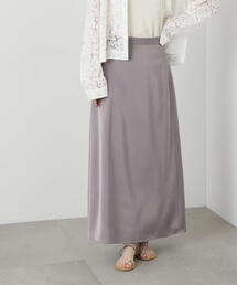 N.（N. Natural Beauty Basic） | サテンストレートスカート(スカート)