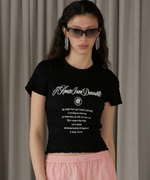 PRANK PROJECT | シャーリングロゴトップス / Shirring Logo Tops(Tシャツ/カットソー)