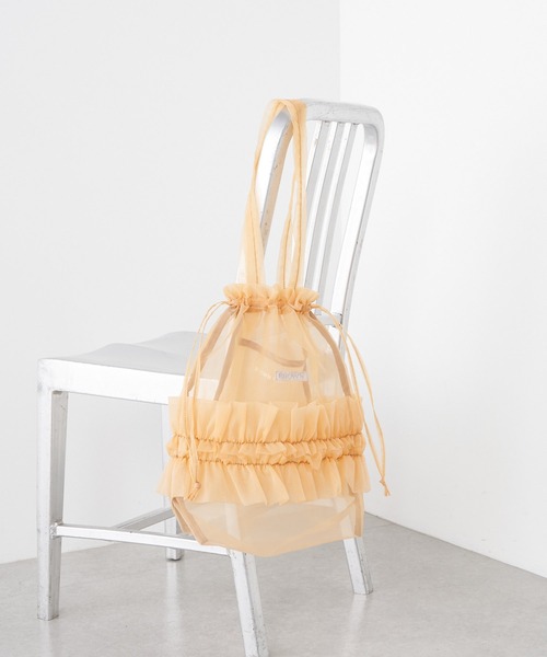 THEATRE PRODUCTS（シアタープロダクツ）の「【THEATRE PRODUCTS/シアタープロダクツ】オーガンジーフリルトート（トートバッグ・レディース・アイボリー/ブラック・FREE）」の10枚目の写真