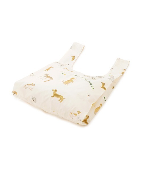 gelato pique（ジェラートピケ）の「【ヒラノトシユキ】DOG柄エコバッグM（エコバッグ/サブバッグ・レディース・オフホワイト・FREE）」の7枚目の写真