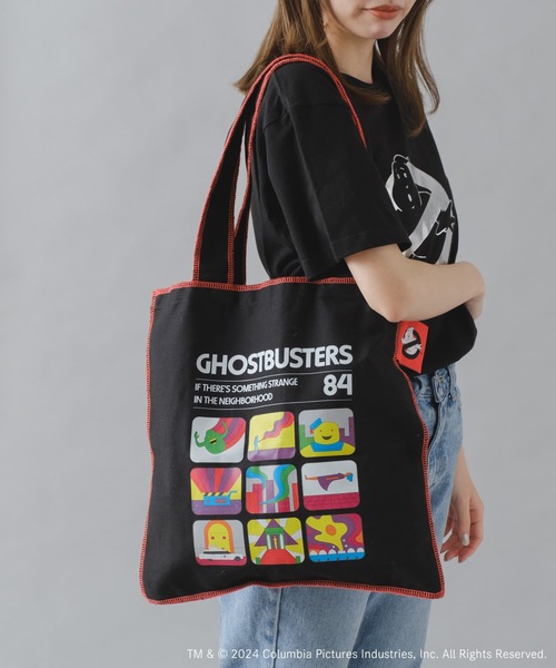 BIRTHDAY BAR(バースデイバー)の「【GHOSTBUSTERS】スクエアメロートートバッグ(トートバッグ・レディース・ブラック/ネイビー・フリー)」の1枚目の写真