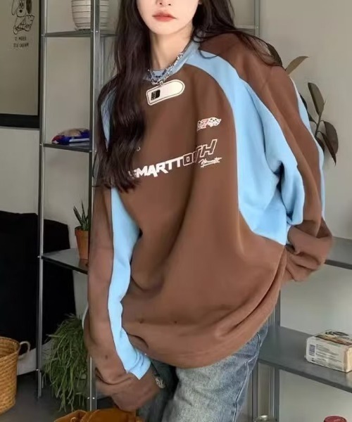 MGV（エムジーヴィー）の「Two-tone uniform-like top（Tシャツ/カットソー・レディース・ブラック/ブラウン・MEDIUM/LARGE/X-LARGE）」の3枚目の写真