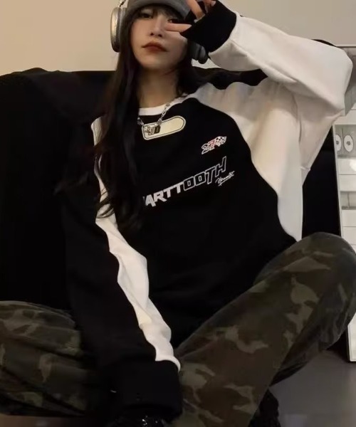 MGV（エムジーヴィー）の「Two-tone uniform-like top（Tシャツ/カットソー・レディース・ブラック/ブラウン・MEDIUM/LARGE/X-LARGE）」の6枚目の写真