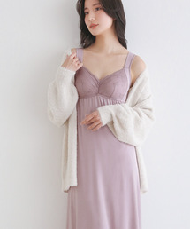 blooming FLORA（ブルーミングフローラ）の「ナイトブラ一体型　ルームウェア『おやすみNighty』カップ付き マキシ丈ワンピース（ルームワンピース）」