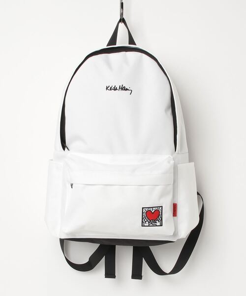 Keith Haring(キース・ヘリング)の「Keith Haring/ / ディパックL / 15606(バックパック/リュック・レディース・ホワイト/ブラック・ONESIZE)」の7枚目の写真