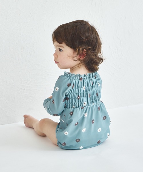 pairmanon（ペアマノン）の「【UVカット】【水着 スイムウェア】【ベビー】 長袖水着（その他ベビーウェア・キッズ・ピンク系その他/ブルー系その他2/ピンク系その他2/ブルー系その他/ピンク系その他3/グリーン系その他/ドット/ブルー系その他3・90/80）」の4枚目の写真