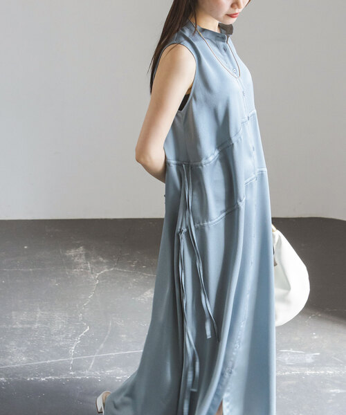 Noble（ノーブル）の「サッカーサテンドロストワンピース（ワンピース・レディース・ブルー系その他・FREE）」の19枚目の写真