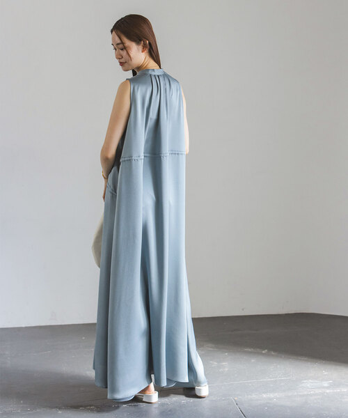 Noble（ノーブル）の「サッカーサテンドロストワンピース（ワンピース・レディース・ブルー系その他・FREE）」の17枚目の写真