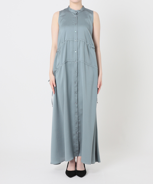 Noble（ノーブル）の「サッカーサテンドロストワンピース（ワンピース・レディース・ブルー系その他・FREE）」の16枚目の写真