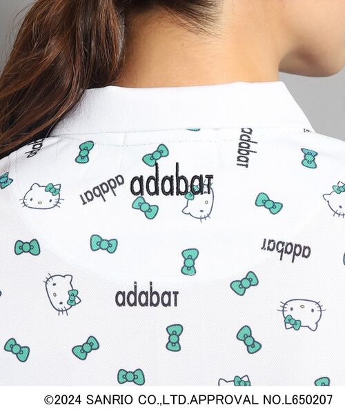 adabat（アダバット）の「◆【ハローキティ】総柄デザイン 半袖ポロシャツ（ポロシャツ・レディース・ホワイト/ネイビー・36/38/40）」の6枚目の写真