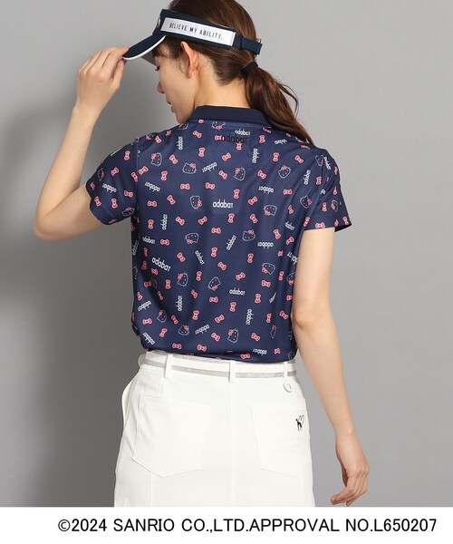 adabat（アダバット）の「◆【ハローキティ】総柄デザイン 半袖ポロシャツ（ポロシャツ・レディース・ホワイト/ネイビー・36/38/40）」の9枚目の写真