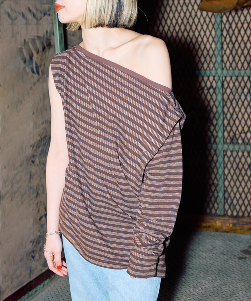 セール】KURO 別注 ONE SHOULDER TEE：Tシャツ（Tシャツ/カットソー 