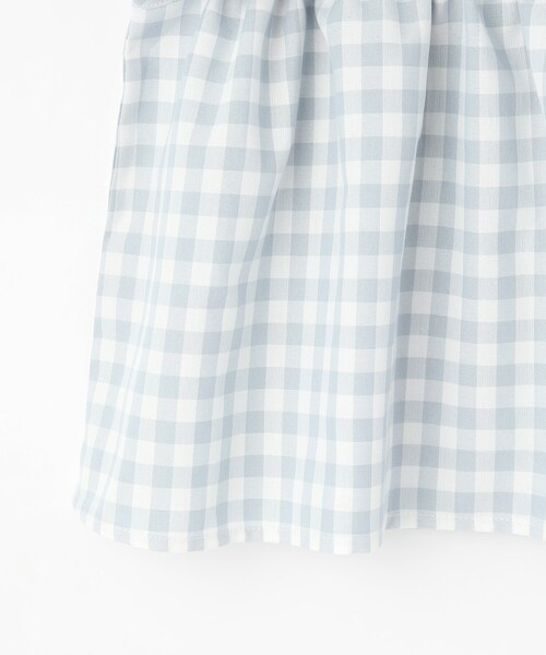 SHOO・LA・RUE（シューラルー）の「◆【110-140cm】ギンガムチェックセットアップ（セットアップ・キッズ・サックスブルー系1/ブラック系1・14/13/12/11）」の11枚目の写真