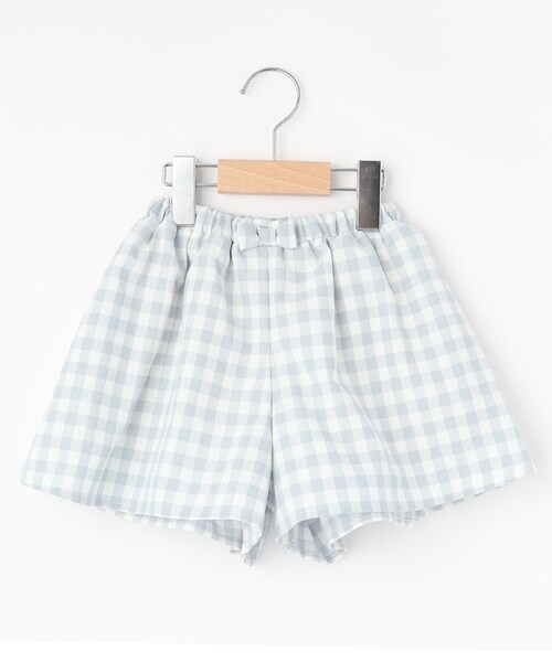 SHOO・LA・RUE（シューラルー）の「◆【110-140cm】ギンガムチェックセットアップ（セットアップ・キッズ・サックスブルー系1/ブラック系1・14/13/12/11）」の12枚目の写真