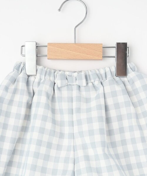 SHOO・LA・RUE（シューラルー）の「◆【110-140cm】ギンガムチェックセットアップ（セットアップ・キッズ・サックスブルー系1/ブラック系1・14/13/12/11）」の14枚目の写真
