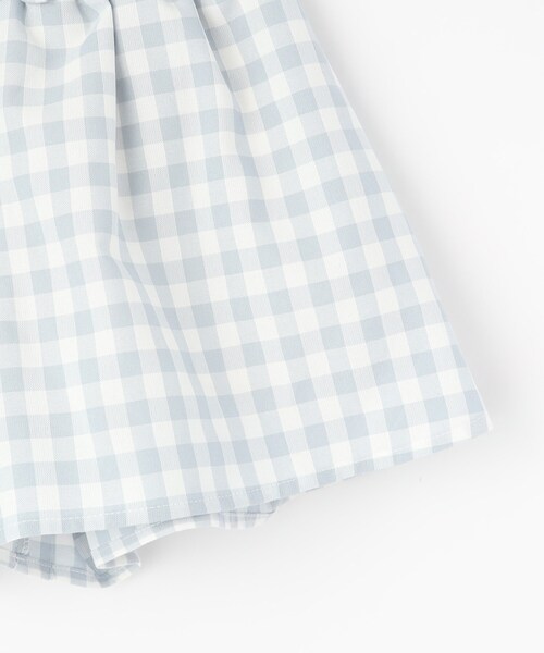 SHOO・LA・RUE（シューラルー）の「◆【110-140cm】ギンガムチェックセットアップ（セットアップ・キッズ・サックスブルー系1/ブラック系1・14/13/12/11）」の15枚目の写真