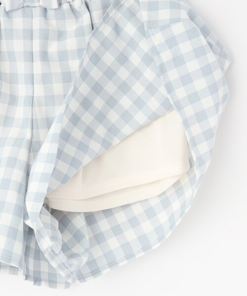 SHOO・LA・RUE（シューラルー）の「◆【110-140cm】ギンガムチェックセットアップ（セットアップ・キッズ・サックスブルー系1/ブラック系1・14/13/12/11）」の16枚目の写真