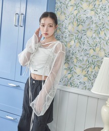 ANDGEEBEE | ドロストメッシュトップス(その他トップス)