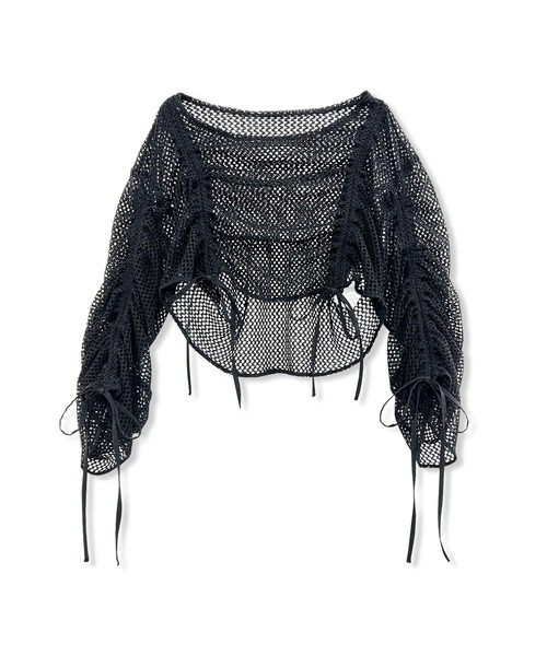 ANDGEEBEE（アンジービー）の「ドロストメッシュトップス（その他トップス・レディース・ブラック/ホワイト・FREE）」の11枚目の写真