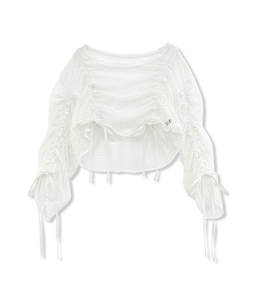 ANDGEEBEE（アンジービー）の「ドロストメッシュトップス（その他トップス・レディース・ブラック/ホワイト・FREE）」の15枚目の写真