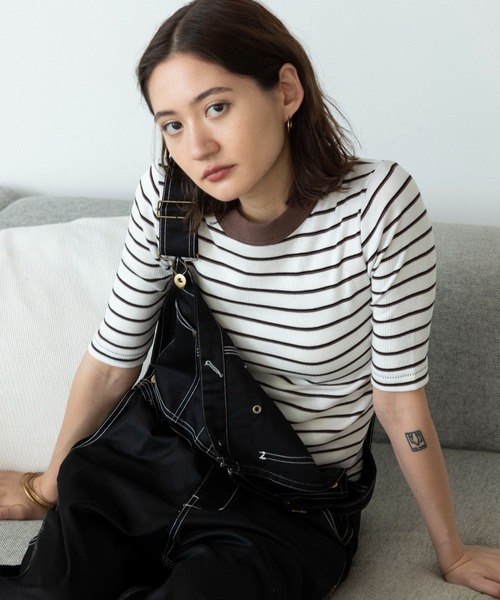 MILLER(ミラー)の「R.P.miller/ミラー Prib 5S Tee Tシャツ(Tシャツ/カットソー・レディース・ブラウン/グリーン/オフホワイト/グレー/ライム・FREE)」の15枚目の写真
