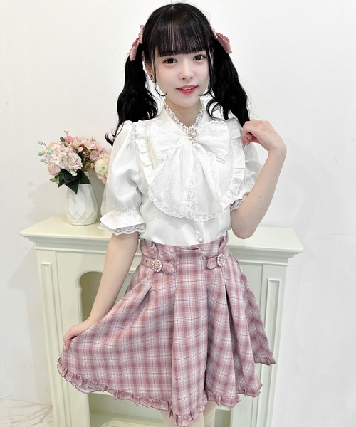 ROJITA(ロジータ)の「レーシーリボン半袖ブラウス(シャツ/ブラウス・レディース・ピンク/ブラック/ホワイト・FREE)」の18枚目の写真