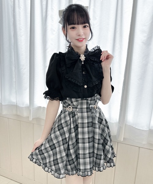 ROJITA(ロジータ)の「レーシーリボン半袖ブラウス(シャツ/ブラウス・レディース・ピンク/ブラック/ホワイト・FREE)」の14枚目の写真