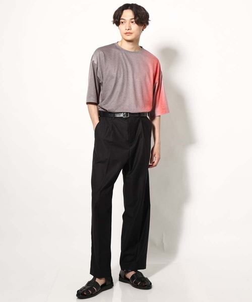a.v.v（アーヴェヴェ）の「グラデーションプリントワイドシルエットＴシャツ ５分袖（Tシャツ/カットソー・メンズ・オレンジ/ブルー・48/46）」の7枚目の写真
