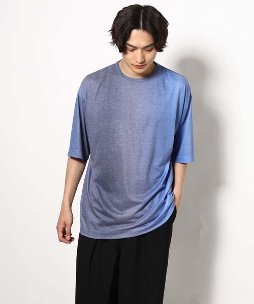 a.v.v（アーヴェヴェ）の「グラデーションプリントワイドシルエットＴシャツ ５分袖（Tシャツ/カットソー・メンズ・オレンジ/ブルー・48/46）」の13枚目の写真