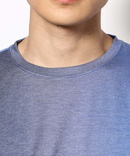 a.v.v（アーヴェヴェ）の「グラデーションプリントワイドシルエットＴシャツ ５分袖（Tシャツ/カットソー・メンズ・オレンジ/ブルー・48/46）」の16枚目の写真