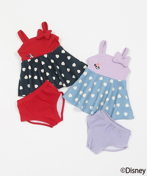 petit main(プティマイン)の「SWIM【Disney】セットアップ水着(水着・キッズ・レッド/ラベンダー・80cm/90cm/100cm/110cm/120cm/130cm)」の3枚目の写真